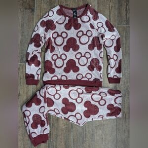 Disney Mickey Fleece Pajama Set Size Small